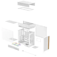 Carcasă Deepcool CL660 Mid Tower / White photo 10