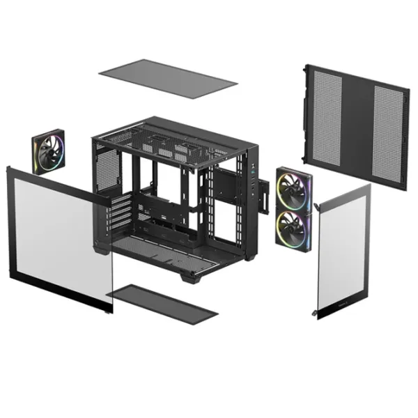 Carcasă Deepcool CG330 3F Mini Tower / Black photo 10