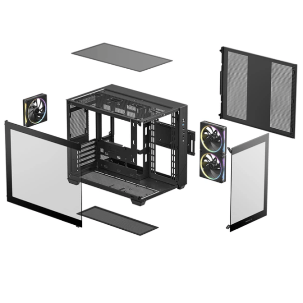 Carcasă Deepcool CG330 3F Mini Tower / Black photo 10