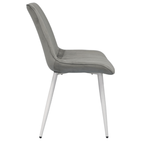 Set masă și scaune Evelin DT 404-5Wh + 3 YTC-055Wh BLU-13 Rotundă / PAL / Light Gray photo 5