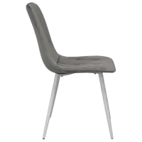 Обеденные стол со стульями Evelin DT 432-1R Wh + 6 YTC-080Wh BLU-13 Прямоугольная / ДСП / Светло Серый photo 7