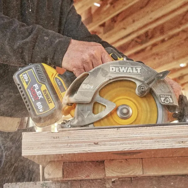 Дисковая пила Dewalt DCS575T2 190 мм / Желтый photo 8