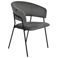 Обеденные стол со стульями Evelin DT 432-1R B + 4 YTC-097B UF BLU-14 Прямоугольная / ДСП / Dark Grey photo 4