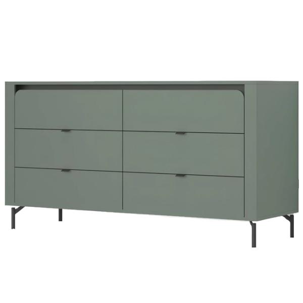 Комод Fabrik Home Velori 81 x 163 x 38см / ЛДСП / Зеленый дымчатый photo 1