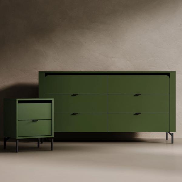 Комод Fabrik Home Velori 81 x 163 x 38см / ЛДСП / Зеленый дымчатый photo 3