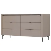 Comodă Fabrik Home Velori 81 x 163 x 38 / LPAL / Clay grey