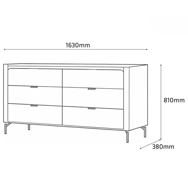 Комод Fabrik Home Velori 81 x 163 x 38см / ЛДСП / Глиняный серый photo 5