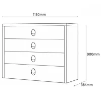 Комод Fabrik Home Melburn 90 x 115 x 38.4см / ЛДСП / Кашемир photo 4