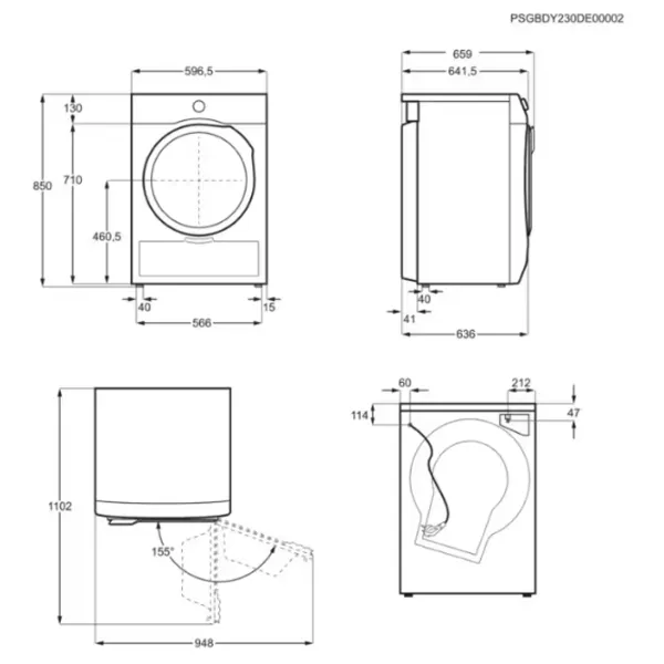 Mașină de uscat rufe Electrolux EW9D587KCE 8 kg/ White photo 4