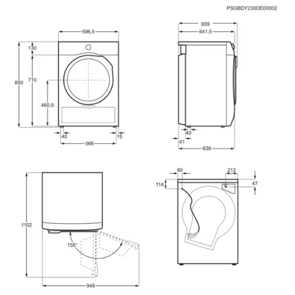 Mașină de uscat rufe Electrolux EW9D587KCE 8 kg/ White photo 4