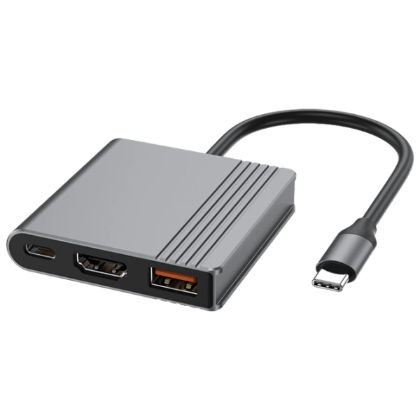 Adaptor Cablexpert A-CM-COMBO3-05 USB Type-C / Gray photo 1