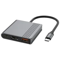 Adaptor Cablexpert A-CM-COMBO3-05 USB Type-C / Gray