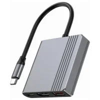 Адаптер Cablexpert A-CM-COMBO3-05 USB Type-C / Серый photo 2