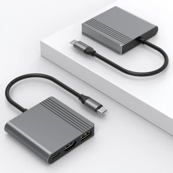 Adaptor Cablexpert A-CM-COMBO3-05 USB Type-C / Gray photo 4