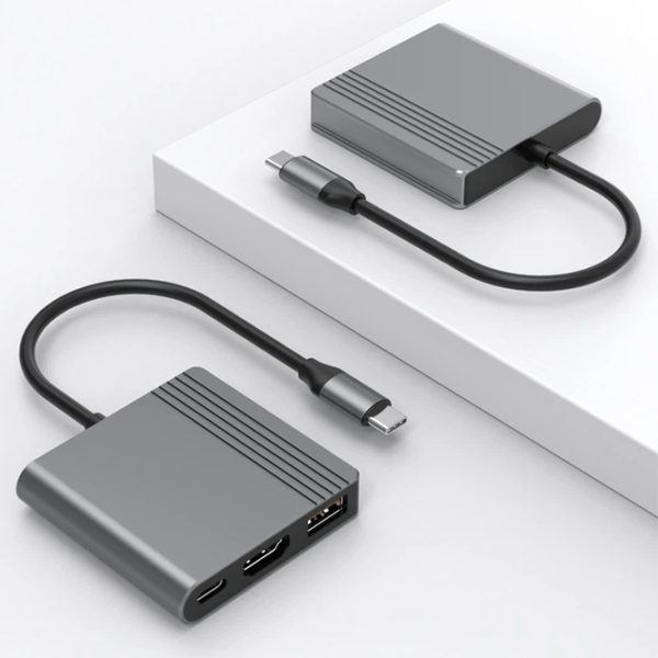Adaptor Cablexpert A-CM-COMBO3-05 USB Type-C / Gray photo 4