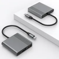Адаптер Cablexpert A-CM-COMBO3-05 USB Type-C / Серый photo 4
