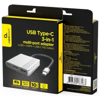 Адаптер Cablexpert A-CM-COMBO3-05 USB Type-C / Серый photo 5