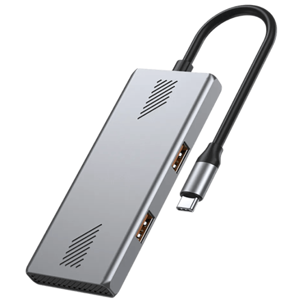 Адаптер Hub Gembird UHB-CM-U310-A2C2-01 USB Type-C / Серебряный photo 1