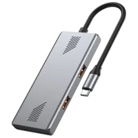 Адаптер Hub Gembird UHB-CM-U310-A2C2-01 USB Type-C / Серебряный