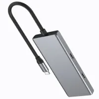 Адаптер Hub Gembird UHB-CM-U310-A2C2-01 USB Type-C / Серебряный photo 2