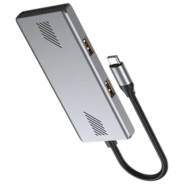Адаптер Hub Gembird UHB-CM-U310-A2C2-01 USB Type-C / Серебряный photo 5