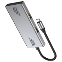 Адаптер Hub Gembird UHB-CM-U310-A2C2-01 USB Type-C / Серебряный photo 5