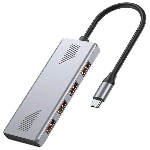 Adaptor Hub Gembird UHB-CM-U310-A4-01 USB Type-C / Silver photo 1