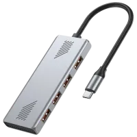 Адаптер Hub Gembird UHB-CM-U310-A4-01 USB Type-C / Серебряный