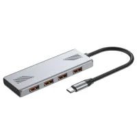 Адаптер Hub Gembird UHB-CM-U310-A4-01 USB Type-C / Серебряный photo 2