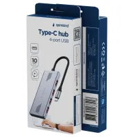 Адаптер Hub Gembird UHB-CM-U310-A4-01 USB Type-C / Серебряный photo 3
