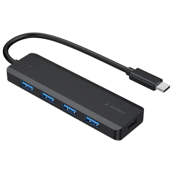 Адаптер Hub Gembird UHB-CM-U3P4P-01 USB Type-C / Черный photo 1