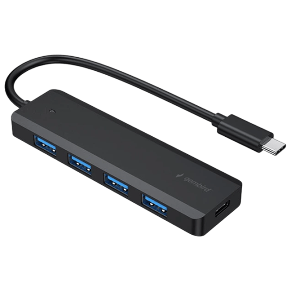 Адаптер Hub Gembird UHB-CM-U3P4P-01 USB Type-C / Черный photo 1