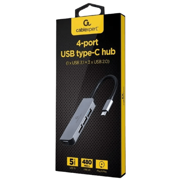 Адаптер Hub Gembird UHB-CM-U3P1U2P3-01 USB Type-C / Серебряный photo 2