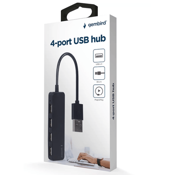 Адаптер Hub Gembird UHB-U2P4-06 USB Type-A / Черный photo 3