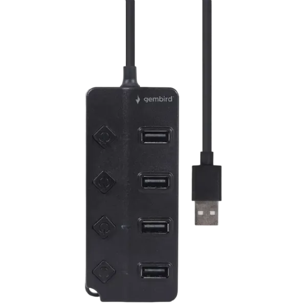 Adaptor Hub Gembird UHB-U2P4P-01 USB Type-A / Black photo 1
