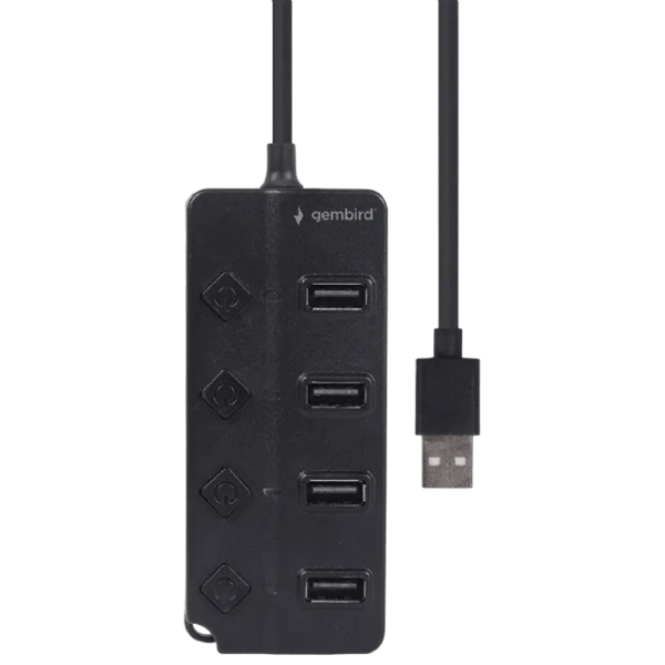 Adaptor Hub Gembird UHB-U2P4P-01 USB Type-A / Black photo 1