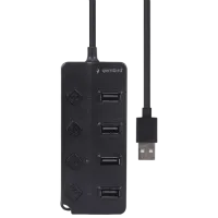 Адаптер Hub Gembird UHB-U2P4P-01 USB Type-A / Черный