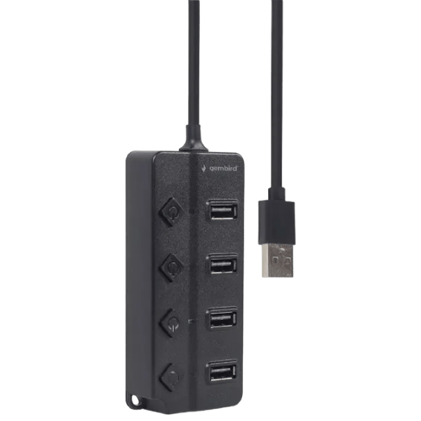 Adaptor Hub Gembird UHB-U2P4P-01 USB Type-A / Black photo 3