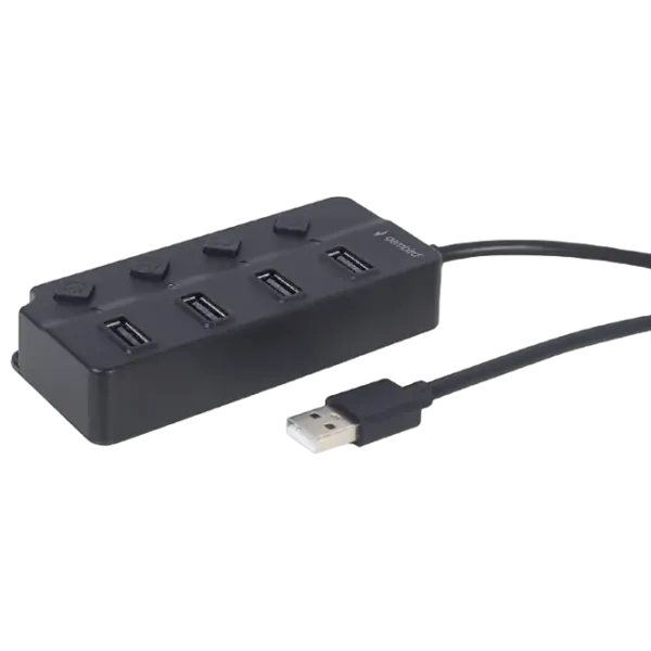 Adaptor Hub Gembird UHB-U2P4P-01 USB Type-A / Black photo 4