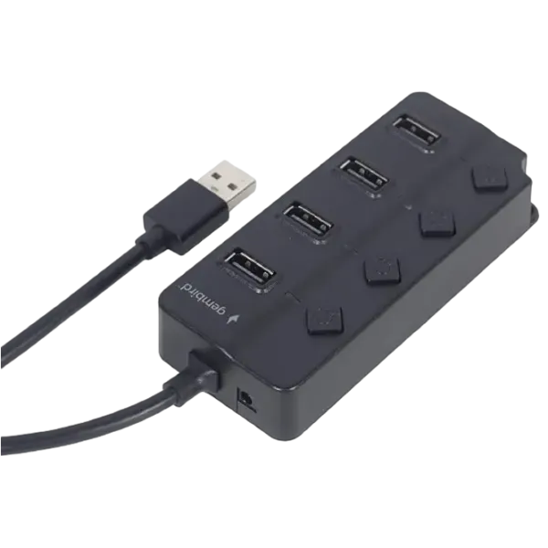 Adaptor Hub Gembird UHB-U2P4P-01 USB Type-A / Black photo 5