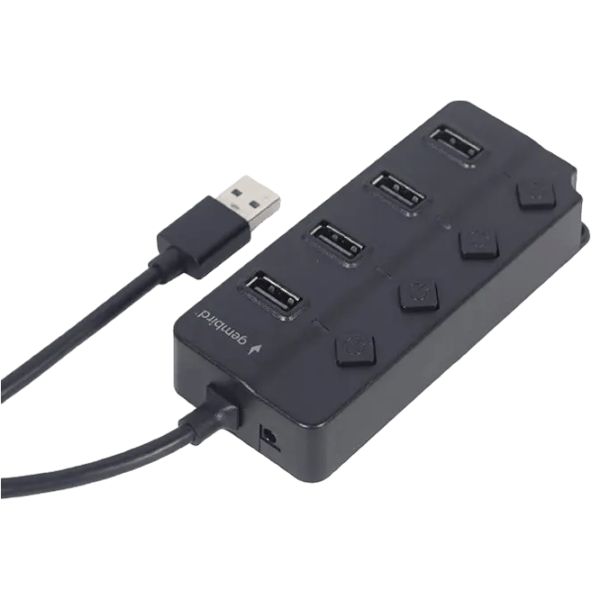 Adaptor Hub Gembird UHB-U2P4P-01 USB Type-A / Black photo 5