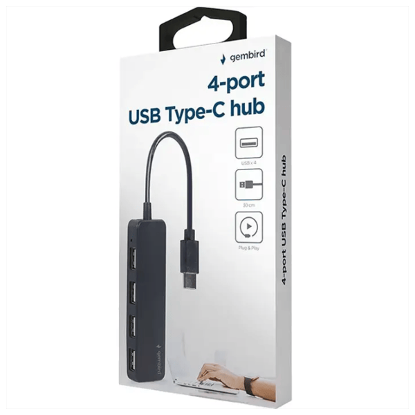 Адаптер Hub Gembird UHB-CM-U2P4-01 USB Type-C / Черный photo 3