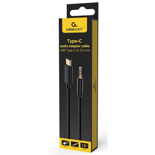 Аудио кабель Cablexpert USB Type-C + 3.5 mm 1.5 м / Черный photo 3