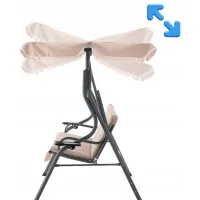 Садовые качели GardenLine KRE0735 Бежевый / 220 кг photo 3
