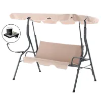 Садовые качели GardenLine KRE0735 Бежевый / 220 кг photo 4