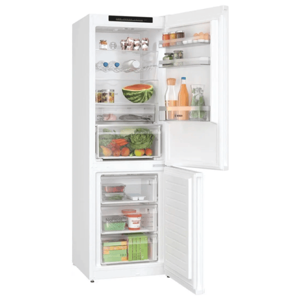 Frigider Bosch KGN362WDF cu congelator jos 321 l / 186 cm / White photo 3