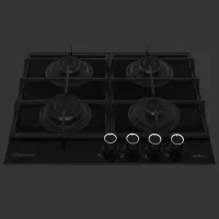 Plită încorporabilă pe gaz Mastercook Simphony Sticlă călită / Black photo 3