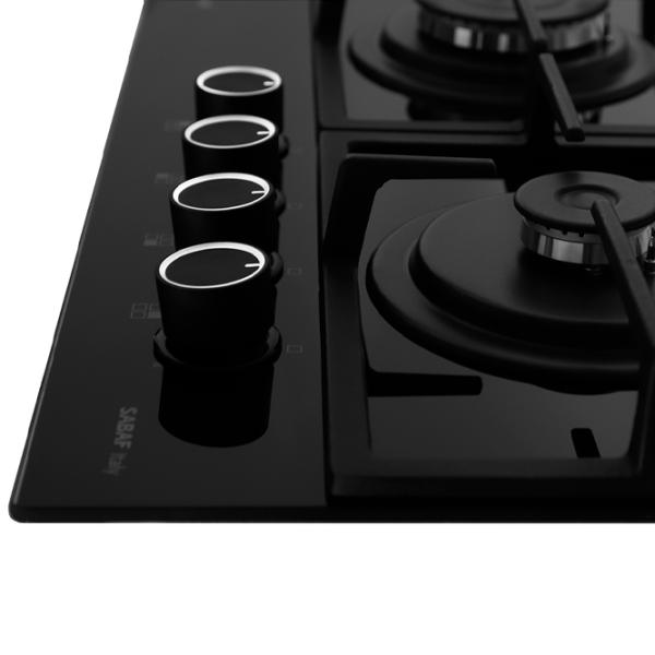 Газовая варочная панель Mastercook Simphony Закаленное стекло / Черный photo 5