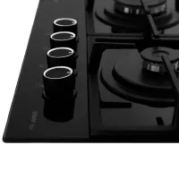 Plită încorporabilă pe gaz Mastercook Simphony Sticlă călită / Black photo 5