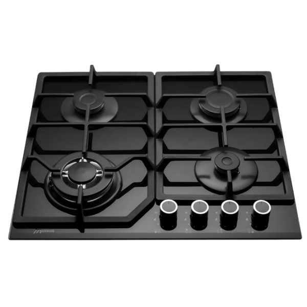 Plită încorporabilă pe gaz Mastercook MC-E 4215 G Sticlă călită / Black photo 1